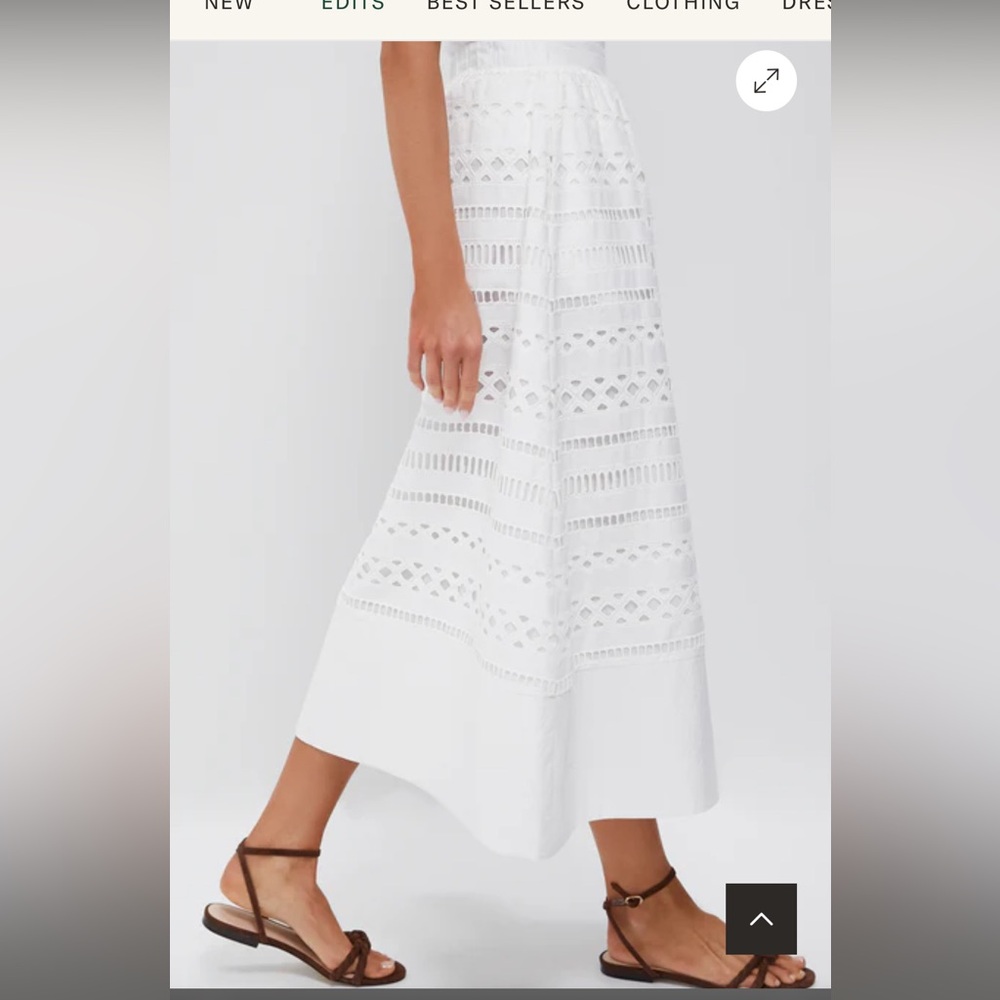 Tuckernuck White Cotton Eyelet Laurel Skirt